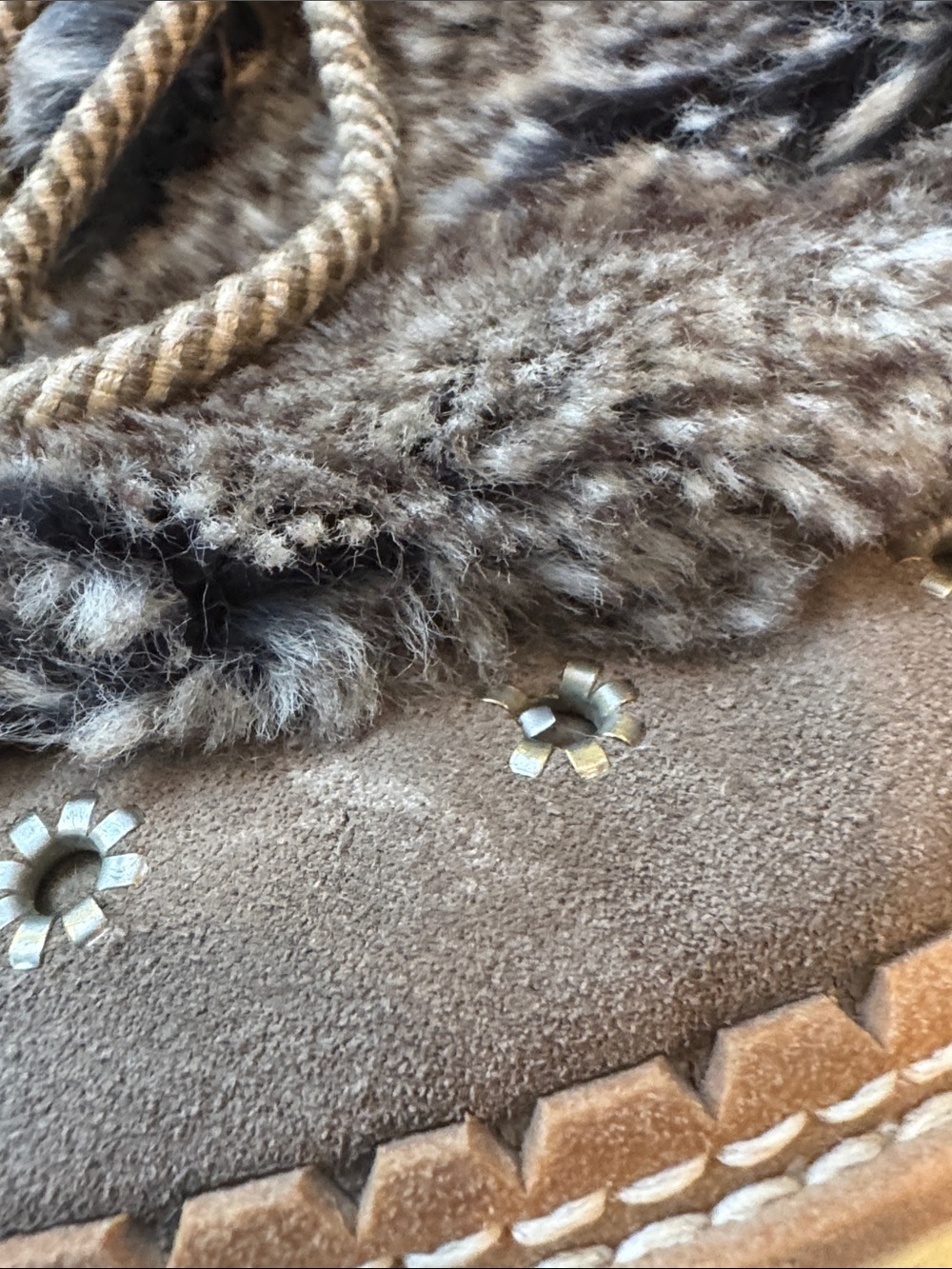 Sam Edelman Blanche Faux Fur Pom Pom Winter Boots Taupe Gray Size 7.5 - Picture 10 of 15
